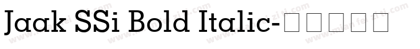 Jaak SSi Bold Italic字体转换